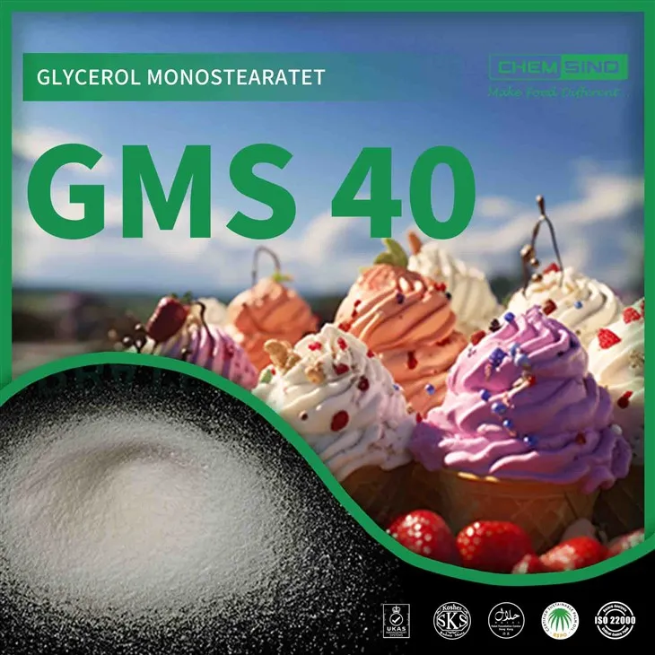 White Powder Of Food Additive CAS No.31566-31-1 Glycerol Monostearate 40 Powder GMS 40 Powder